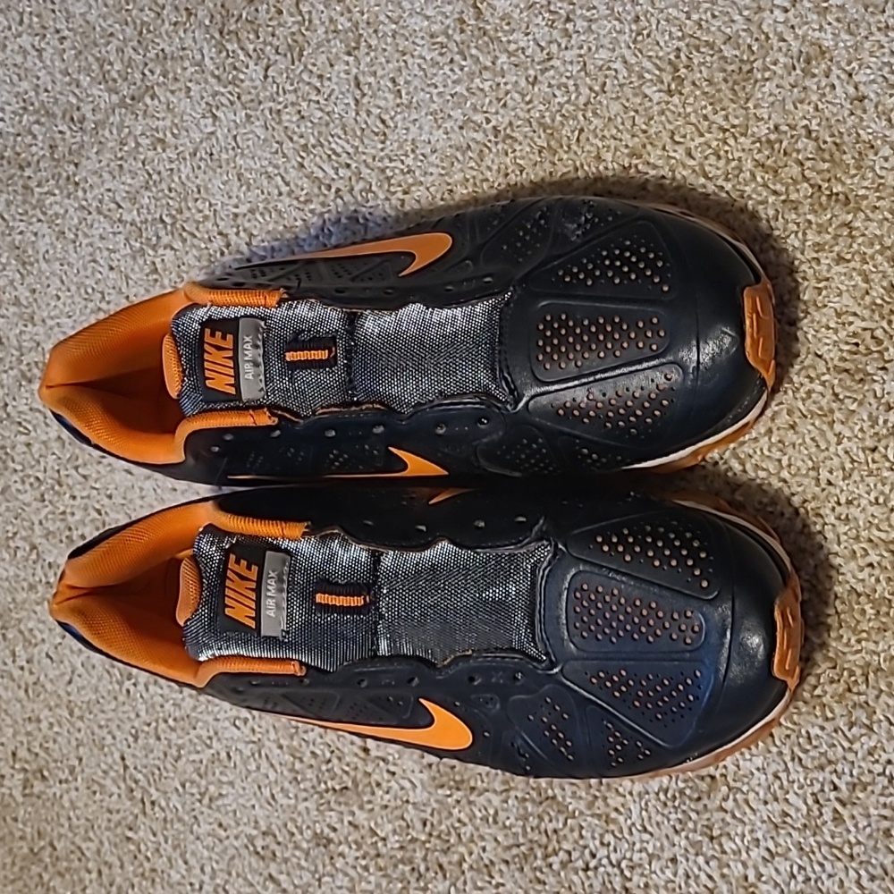 Nike Air Max Men's Black and Orange Running Sneakers